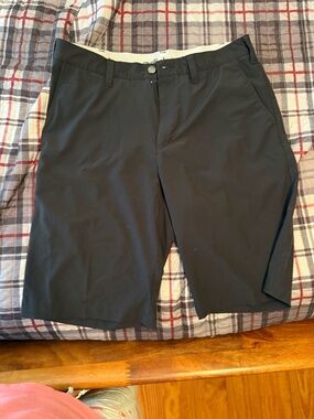adidas Black Men's Flat Front Golf Shorts
